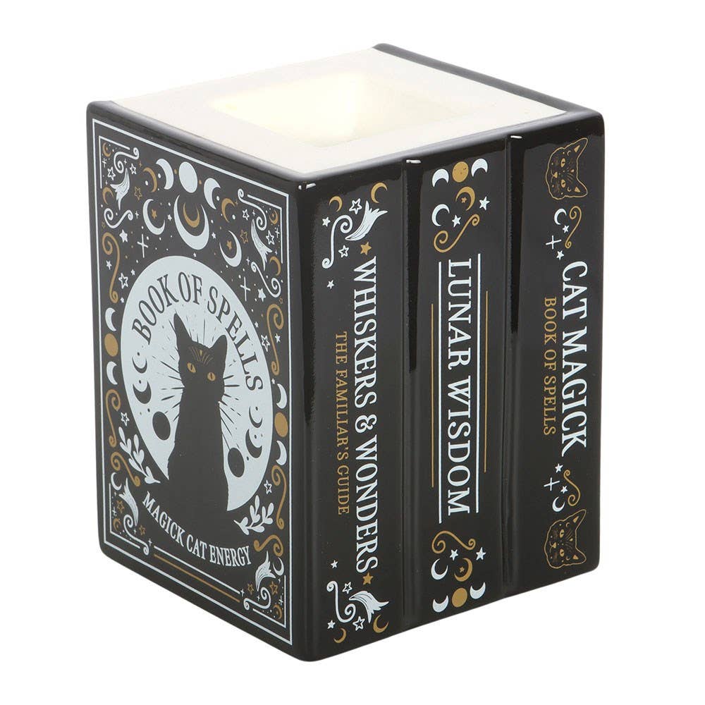 Black Cat Book of Spells Oil Burner and Wax Warmer - product image 2