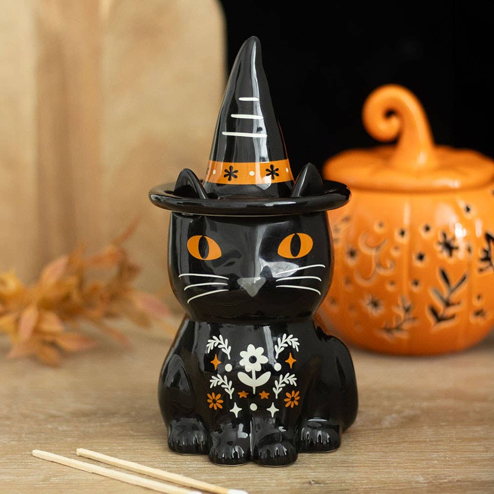 Frightful Folk Black Cat Oil Burner by Katatonic