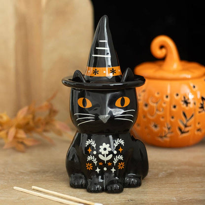 Frightful Folk Black Cat Oil Burner by Katatonic