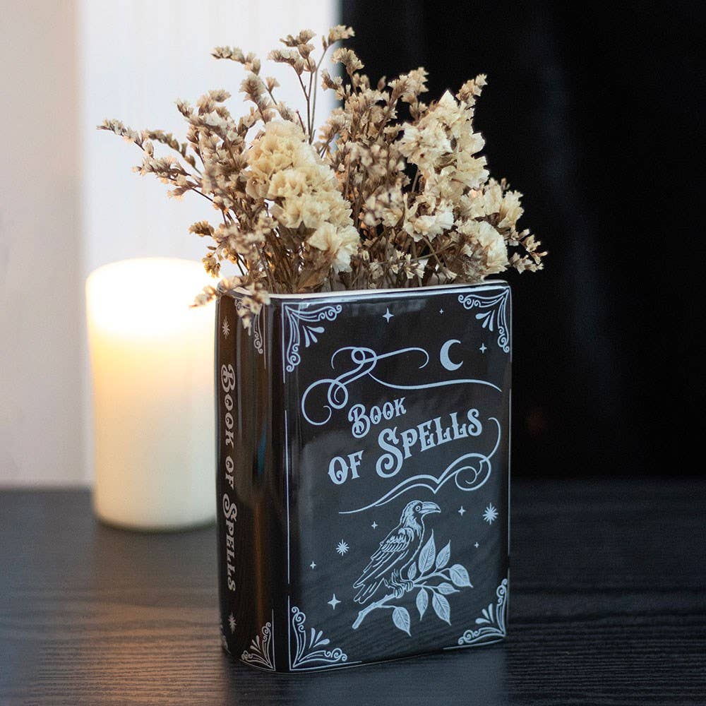 Book of Spells Flower Vase by Katatonic