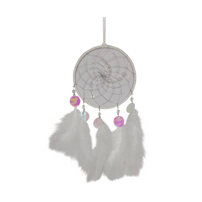 16cm Silver Beaded Dream Catcher