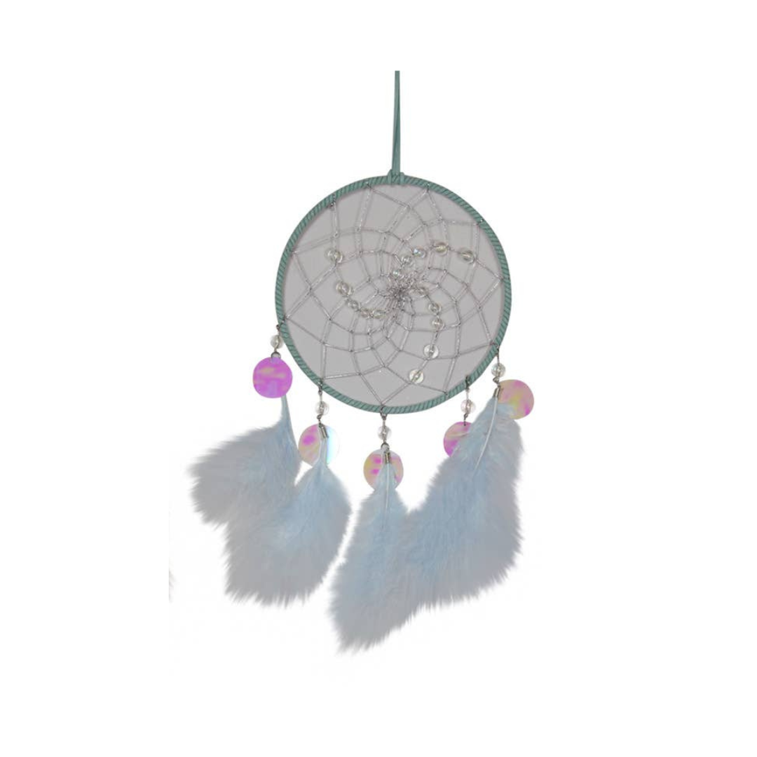 16cm Silver Beaded Dream Catcher
