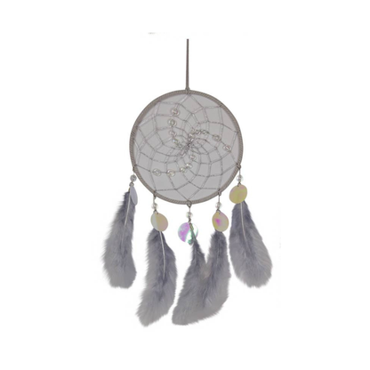 16cm Silver Beaded Dream Catcher
