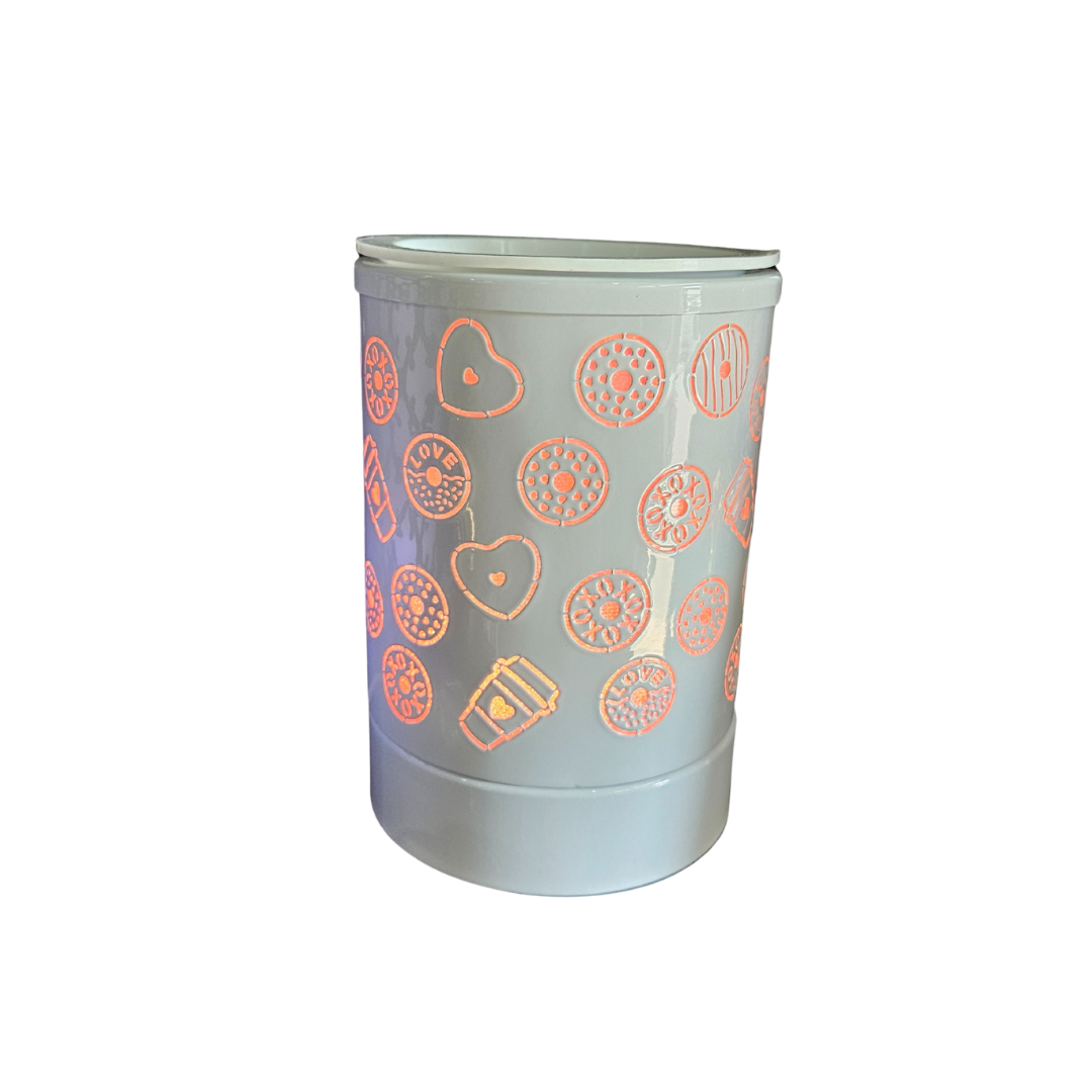 WHITE COFFEE AND DONUTS LED WAX WARMER