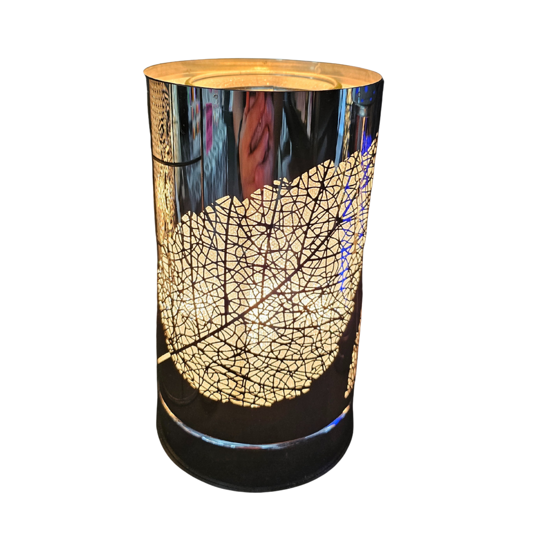 LEAF SILVER METAL TOUCH WAX WARMER