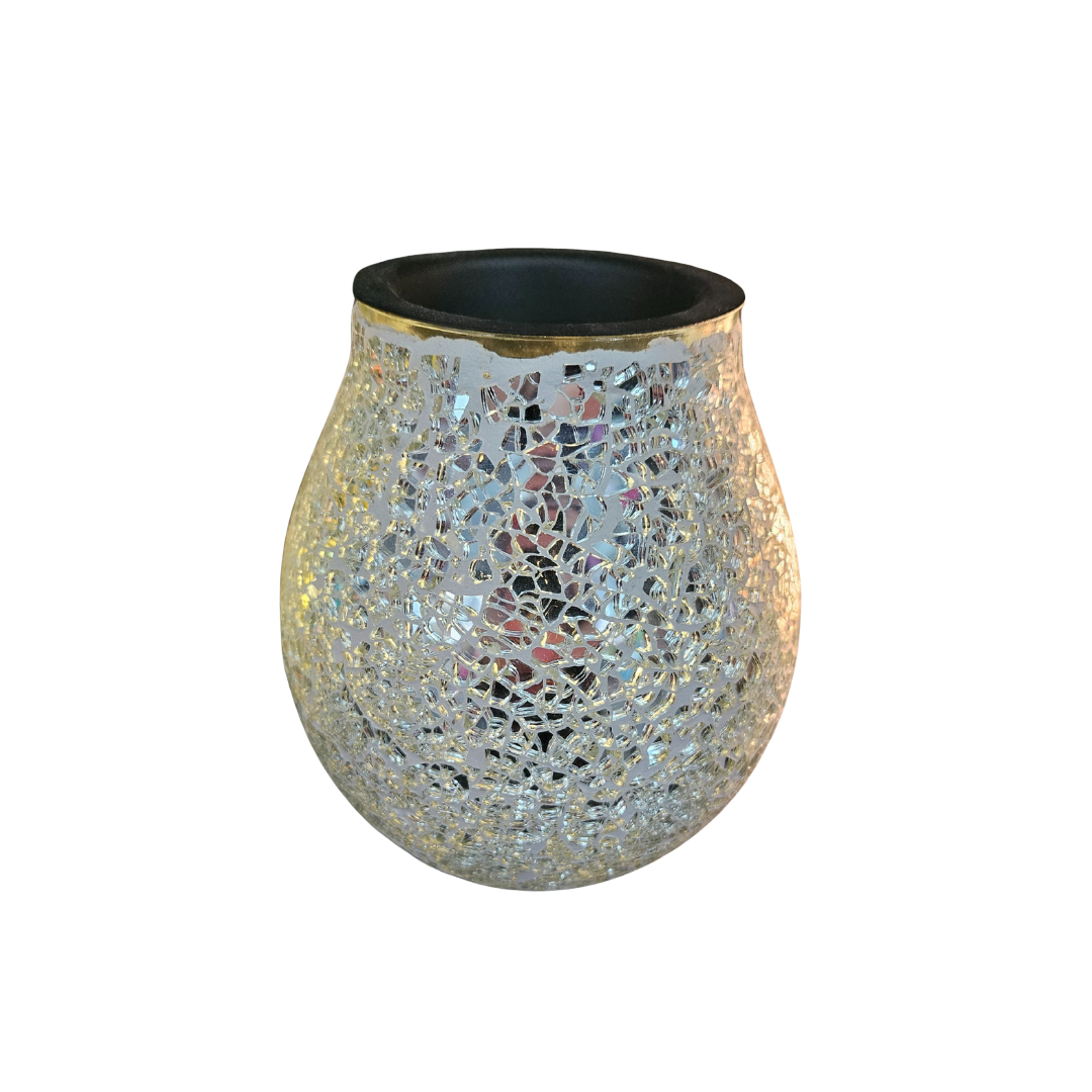 SILVER MOSAIC HEATPLATE WAX WARMER