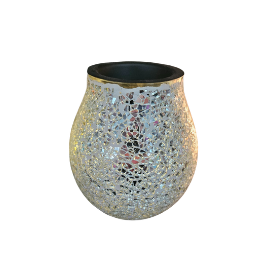 SILVER MOSAIC HEATPLATE WAX WARMER