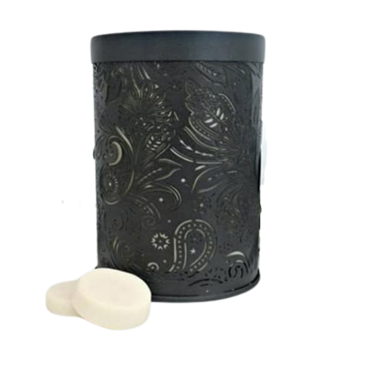 BLACK FLORAL WAX WARMER