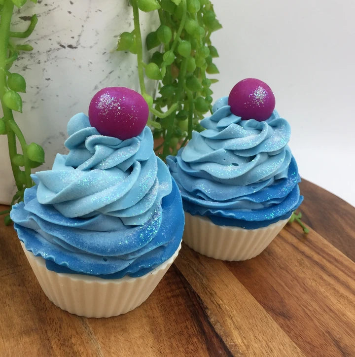 BLUE TYPE* CUPCAKE ARTISAN SOAP
